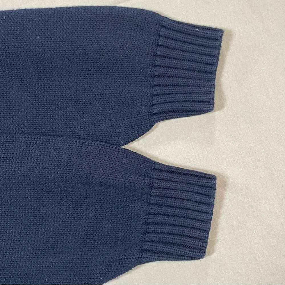 VINTAGE Polo Ralph Lauren 100% Cotton Knit Crewneck Sweater - Navy - Mens XXL